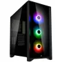 CORSAIR iCUE 4000X RGB grūdinto stiklo vidutinio bokšto korpusas, juodas