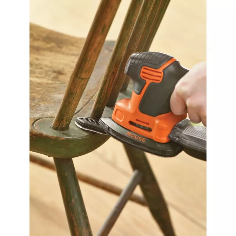 Portable sander Juoda & Decker KA2500K-QS, 120 W, 2 mm orbit, 135×95 mm sheet, 230 V, 2 m kabelis