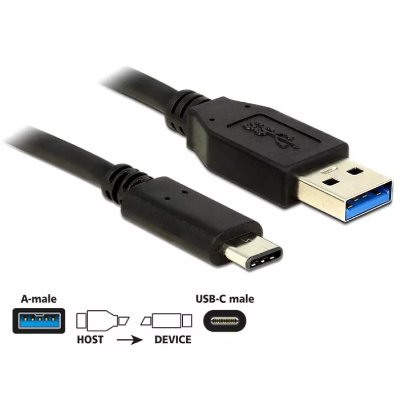 USB laidas DeLOCK 1m USB3.1-C/USB3.1-A 83870
