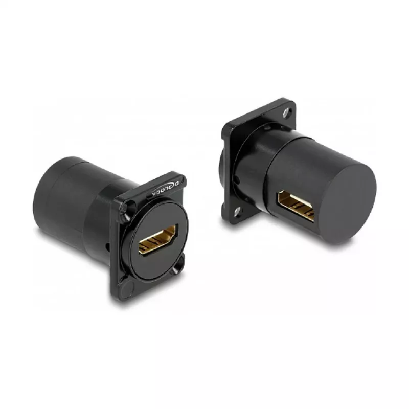 DeLOCK D tipo modulis HDMI lizdas į lizdą 90° kampuotas juodas