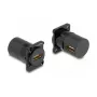 DeLOCK D tipo modulis HDMI lizdas į lizdą 90° kampuotas juodas