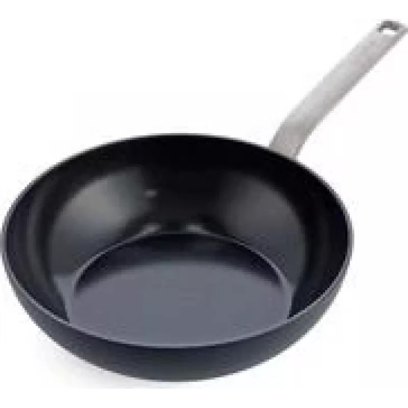 Wok/keptuvė GreenPan CC006388-001, apvali, 28 cm, juoda, be PFAS