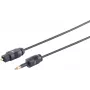 Optinis garso kabelis ShiverPeaks 69012-1.0 Toslink (kvadratinis) į 3,5 mm, 1,0 m, 2,2 mm įvorė
