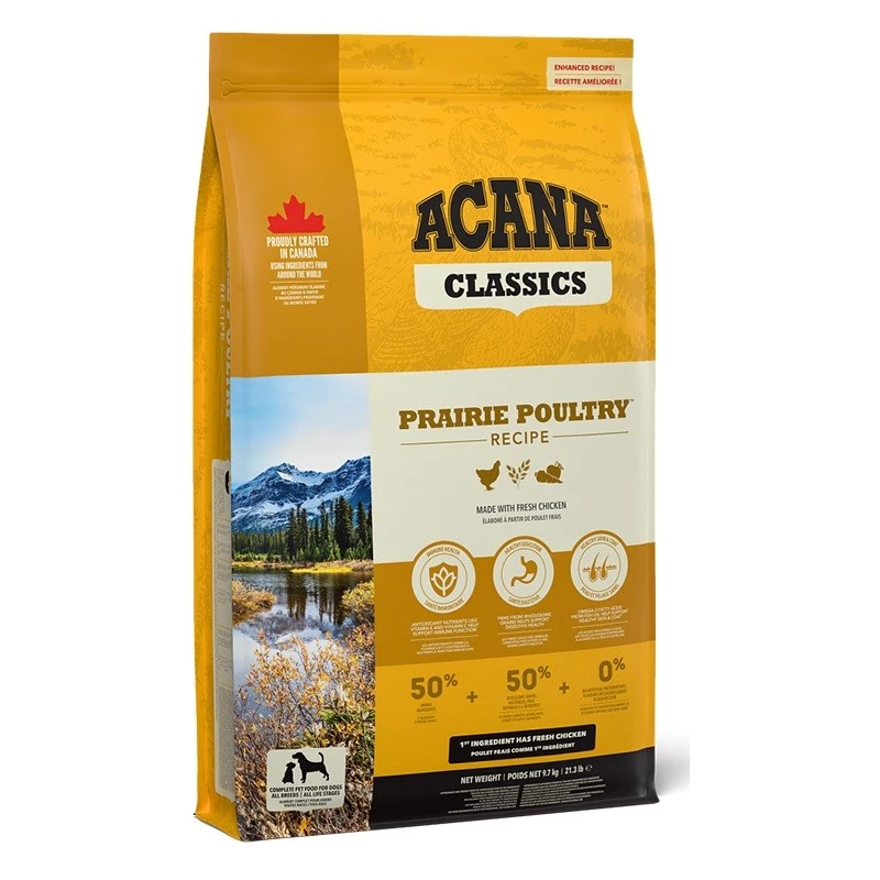 ACANA Classics Prairie Poultry – sausas šunų ėdalas – 9,7 kg