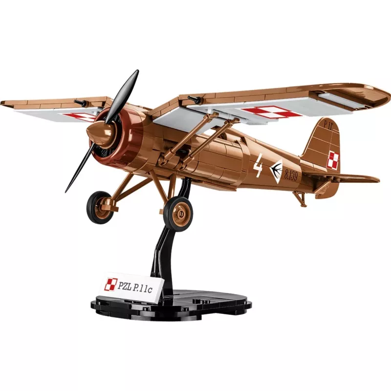 Statybinis rinkinys COBI PZL P.11c 320 dalių Antrasis pasaulinis karas
