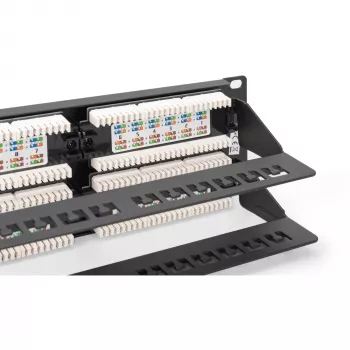 DIGITUS - Pataisų skydas - RJ-45 X 48 - Pilka, RAL 7035 - 2U - 48 prievadų (DN-91648U)