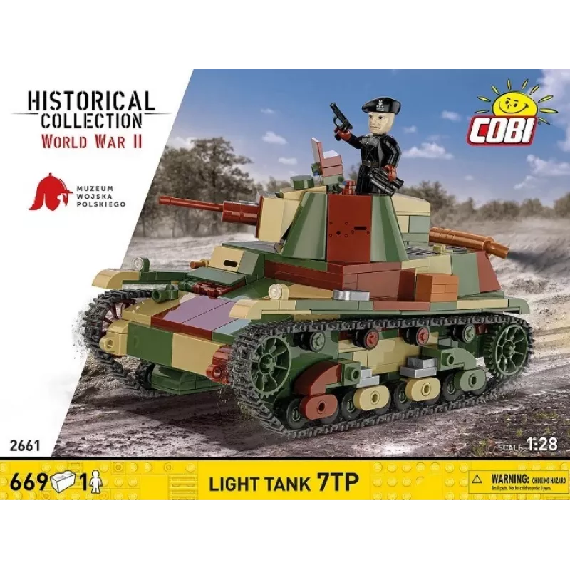 Cobi Building Blocks Light Tank 7TP modelis, 669 dalys, COBI-2661