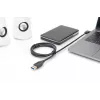 Digitus ASSMANN - USB laidas - USB-C (M) kampuotas į USB Type A (M) tiesus - USB 3.1 Gen2 - 3 A - 1 m - formuotas - juodas (AK-300147-010-S)