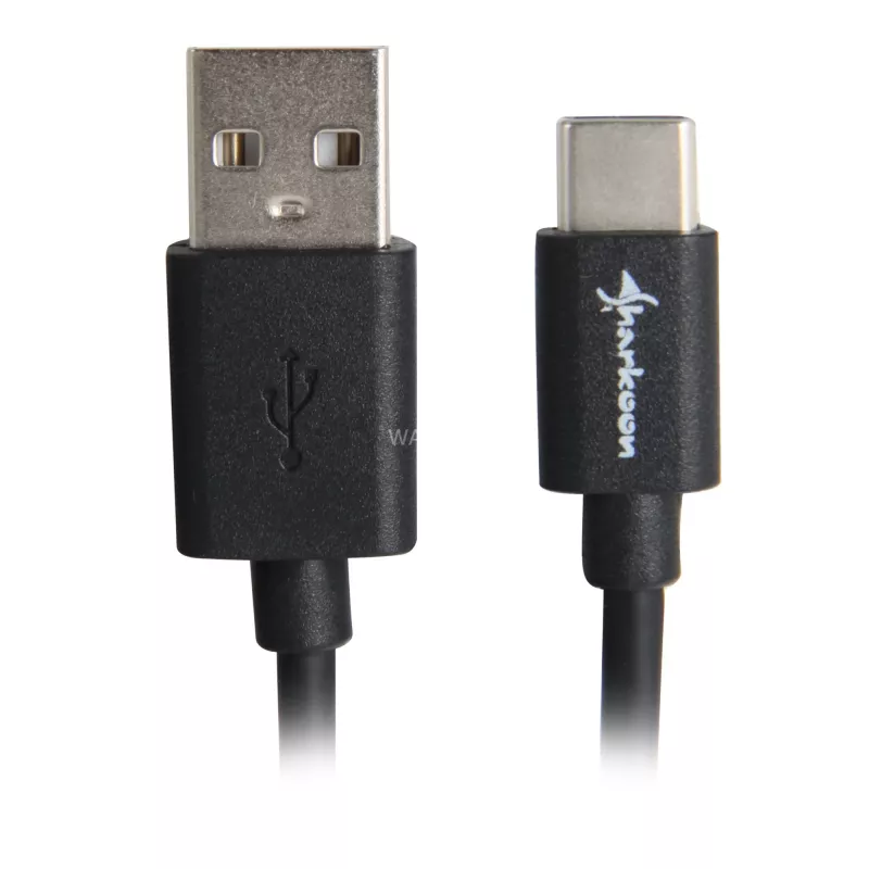 USB 2.0 A į USB-C kabelio adapteris Sharkoon 0,5 m, juodas