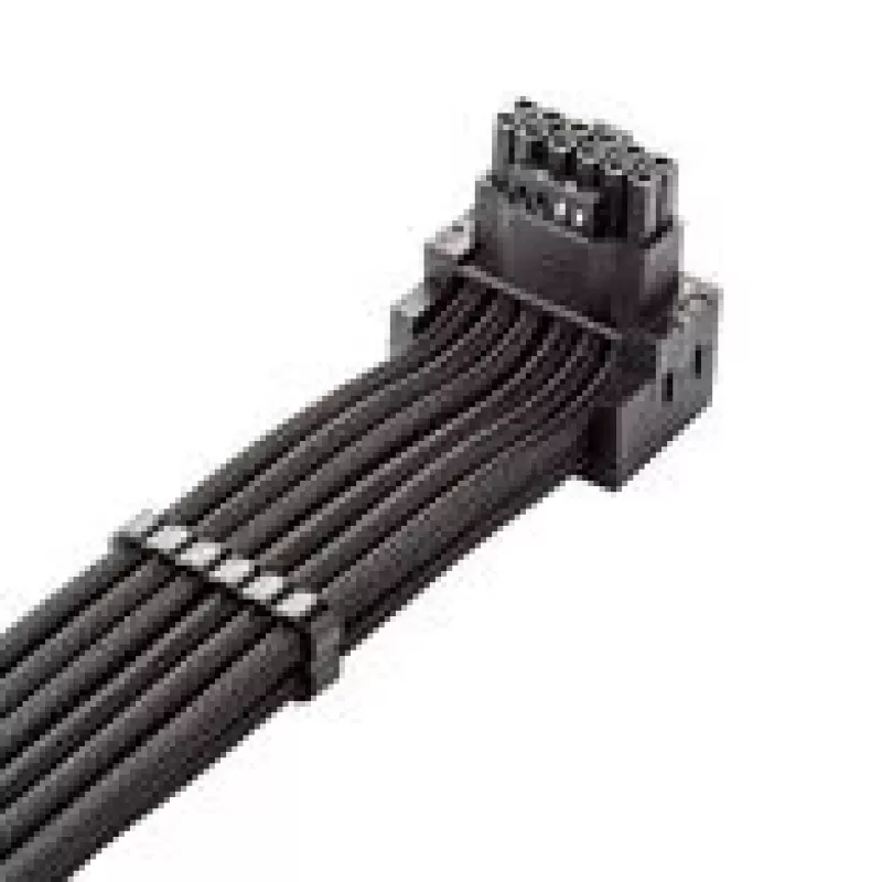 CableMod C-Series Pro jungiamasis laidas - Variant A, 90°, 16 kontaktų į 4x8 kontaktų PCIe, juodas