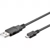 USB 2.0 laidas, USB-A kištukas > Micro-USB kištukas (juodas, 5 metrai)