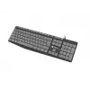 Laidinė viso dydžio klaviatūra NATEC NKL-1507 USB QWERTY US International pilka/juoda, 105 klavišai, skaitmeninė dalis