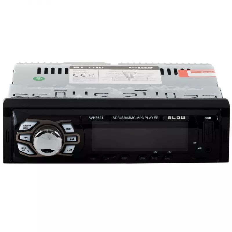 Automagnetola BLOW AVH-8624 — FM RDS, 45 W RMS, „Bluetooth“, USB, „MicroSD“, AUX, LCD ekranas, nuotolinio valdymo pultelis, juoda