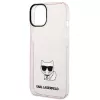 Karl Lagerfeld KLHCP14MCTRI Iphone 14 Plus / 15 Plus 6.7 Kietas dėklas Rožinis / Rožinis skaidrus Choupette Body