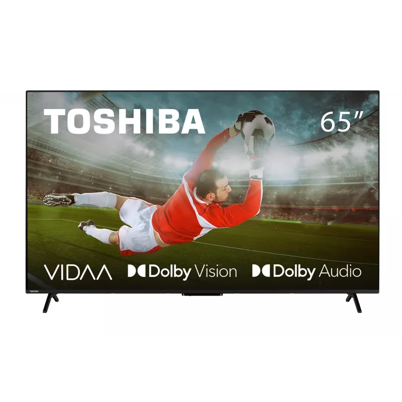 TV Toshiba 65UV2463DG 65 col. (165,1 cm) 4K Ultra HD DLED išmanusis televizorius, 3840×2160, VIDAA, Wi‑Fi, 300 cd/m², juoda