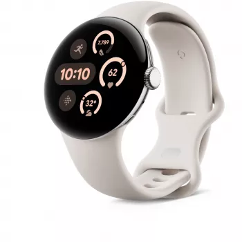 Google Pixel Watch 3 AMOLED 41 mm Skaitmeninis liečiamasis ekranas Sidabrinis Wi-Fi GPS (palydovas)