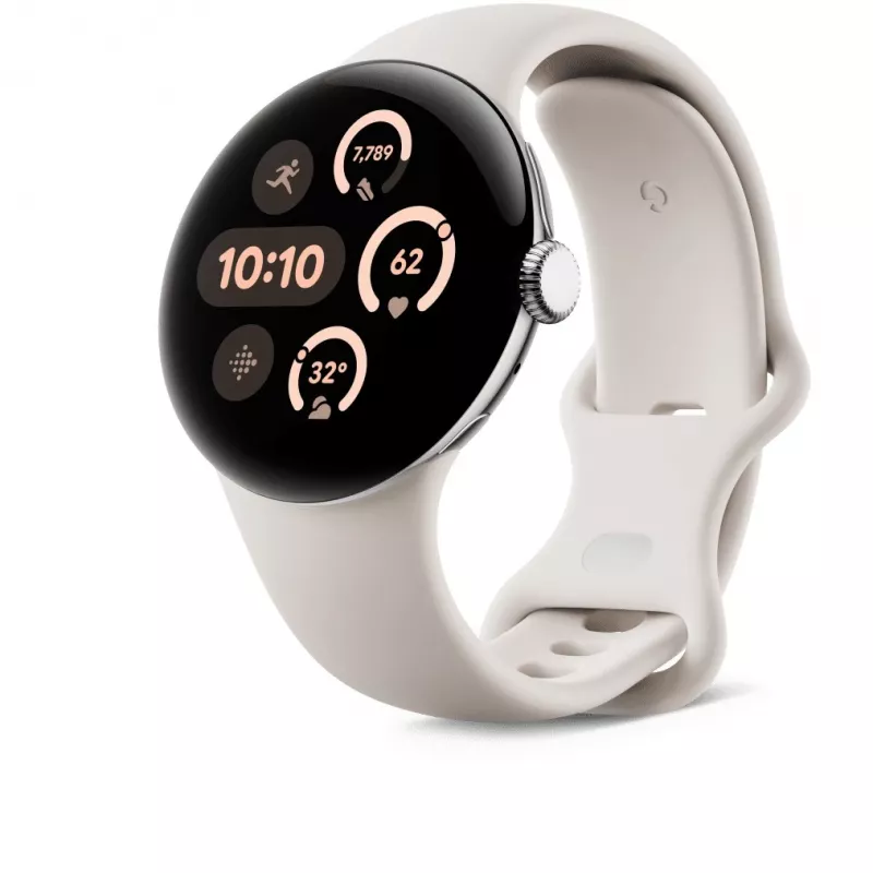Google Pixel Watch 3 AMOLED 41 mm Skaitmeninis liečiamasis ekranas Sidabrinis Wi-Fi GPS (palydovas)