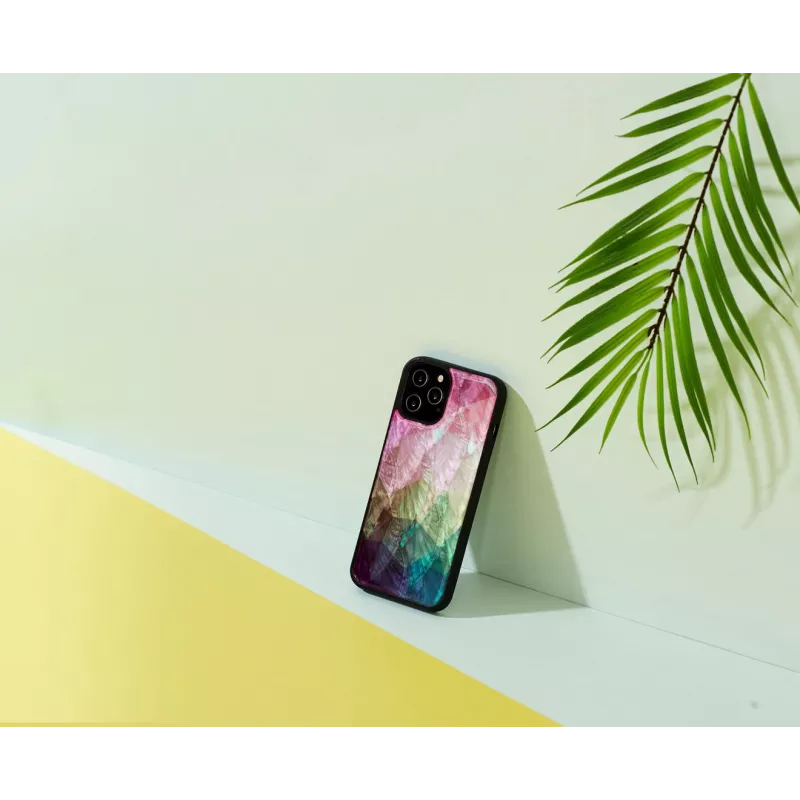 iKins apsauginis dėklas Apple iPhone 12 Pro Max — vandens gėlių dizainas, juodas