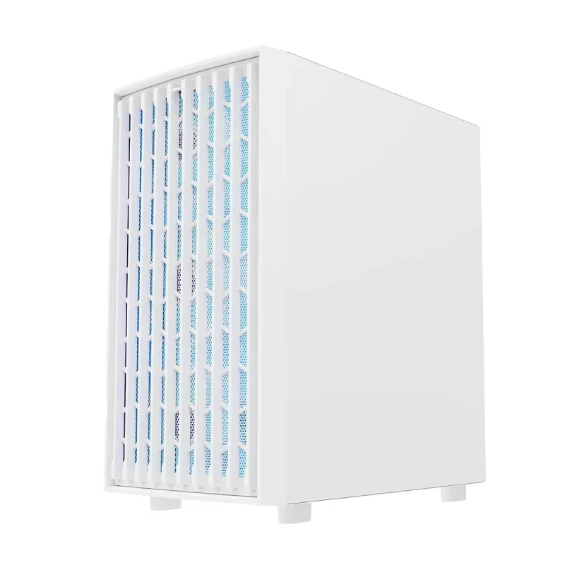 PC korpusas MODECOM BREEZE ARGB Flow MIDI juodas — ATX, 3x140mm priekyje + 1x140mm gale, grūdintas stiklas, USB-C