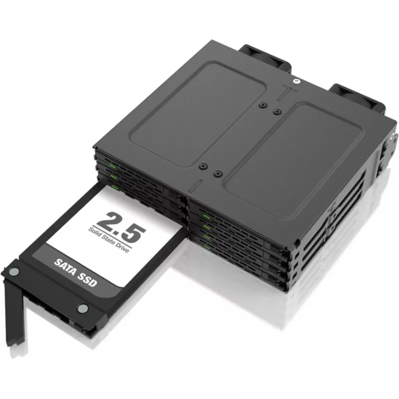 Mobilus stovas icy dock MB038SP-B 8x 2,5 colio SATA/SAS diskams, telpa į 1x 5,25 colio nišą