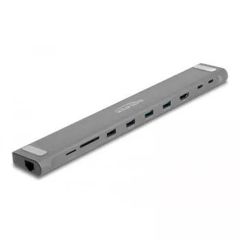 DeLOCK USB Type-C plona prijungimo stotis 4K HDMI USB 3.2 Gen 1 LAN SD PD 3.0