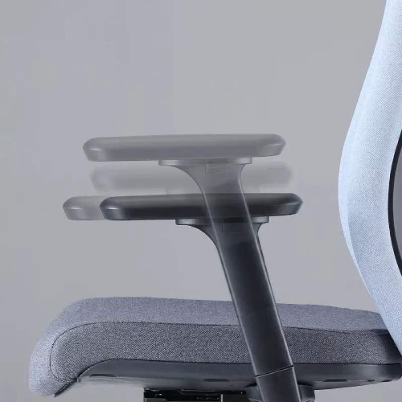 Up Up Athene ergonomic office chair Juoda, Pilka + Blue fabric