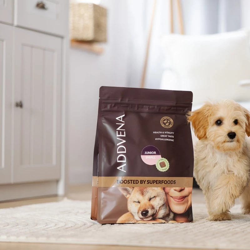 ADDVENA Boosted by superfoods Junior Small Beef - sausas šunų maistas - 2,5kg