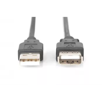 Digitus - USB ilginimo kabelis - USB Type A, 4 kontaktų (kišt.) - USB Type A, 4 kontaktų (lizd.) - 3,0 m (USB / USB 2.0) - Juoda (AK-300202-030-S)