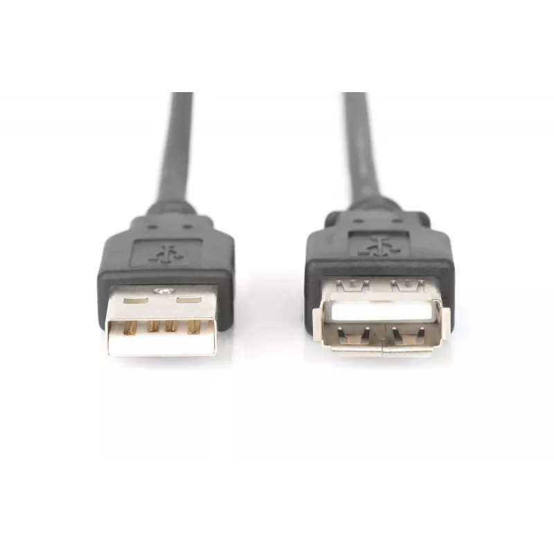 Digitus - USB ilginimo kabelis - USB Type A, 4 kontaktų (kišt.) - USB Type A, 4 kontaktų (lizd.) - 3,0 m (USB / USB 2.0) - Juoda (AK-300202-030-S)
