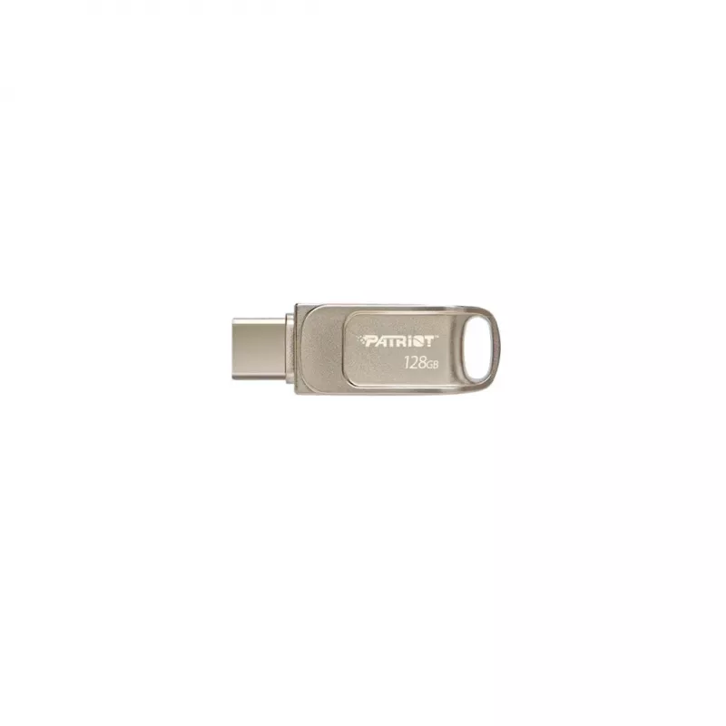 USB atmintinė PATRIOT PS128GT560DS5D 128GB USB 3.2 (USB-A / USB-C) pasukama, cinko lydinio, sidabrinė