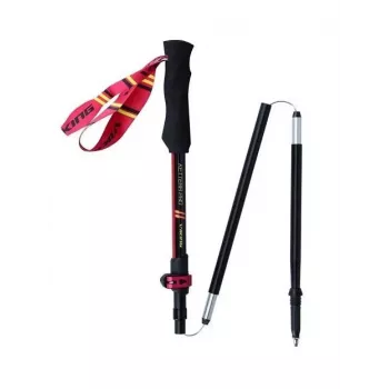 Lazdos trekavimui Viking Kettera Pro Lady — moteriškos trekavimo lazdos, reguliuojamos, pora, juoda/fuksija