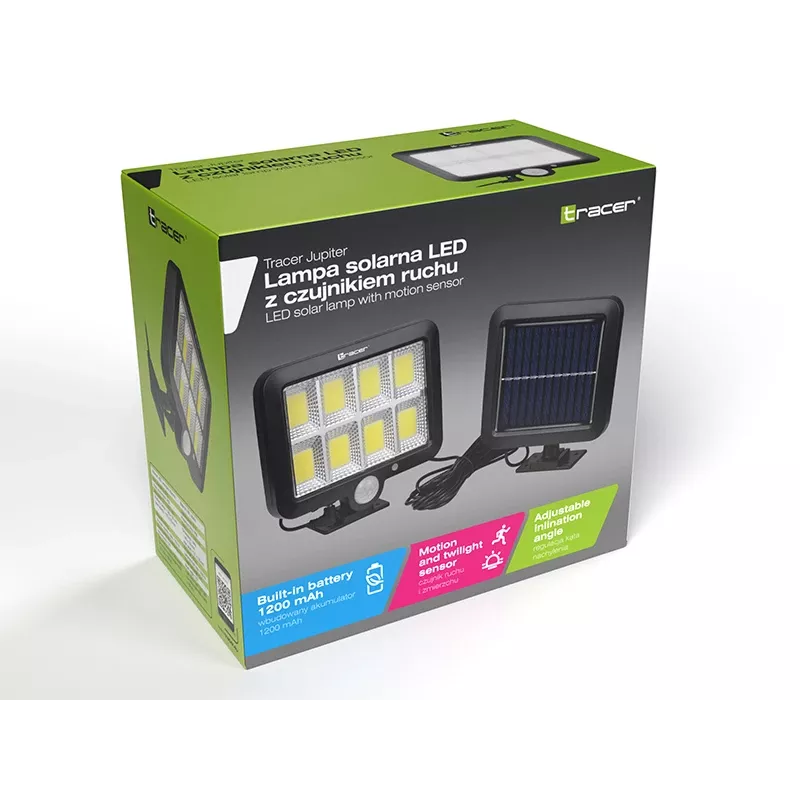 Outdoor solar lamp TRACER TRAOSW47192 with motion sensor, LED