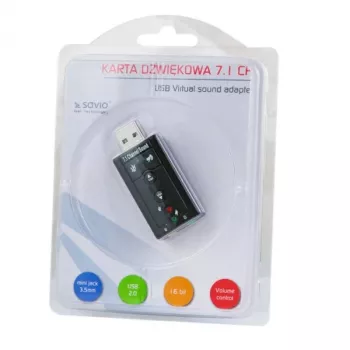 Savio AK-01 audio plokštė, 7.1 kanalų, USB