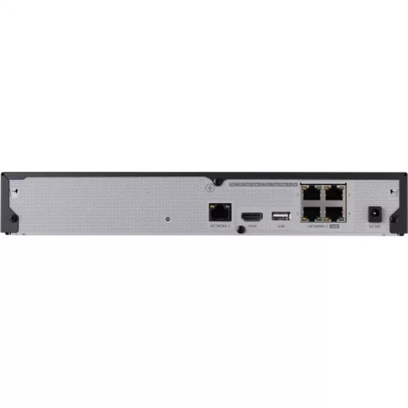 Tinklo vaizdo registratorius - 4 IP kanalai - H.265 - 40Mbps - HDMI - PoE komutatorius - be HDD