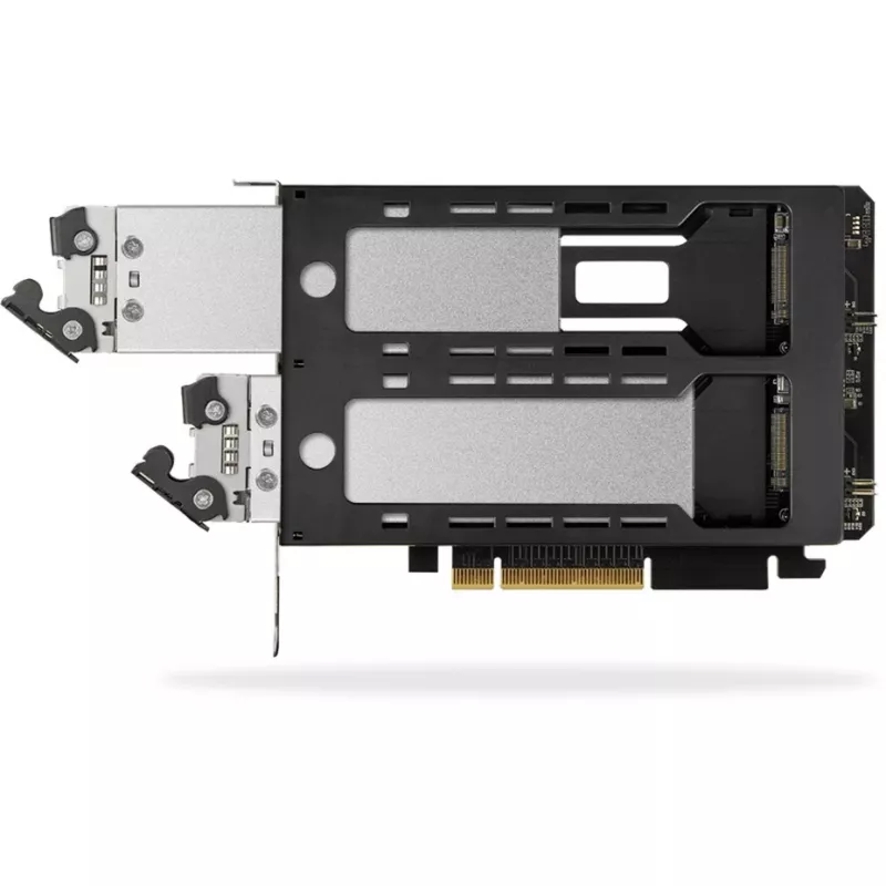 Mobilusis saugojimo stovas RAIDSONIC ToughArmor MB842MP-B — 2 nuimami lizdai M.2 NVMe diskams, PCIe 4.0 x16