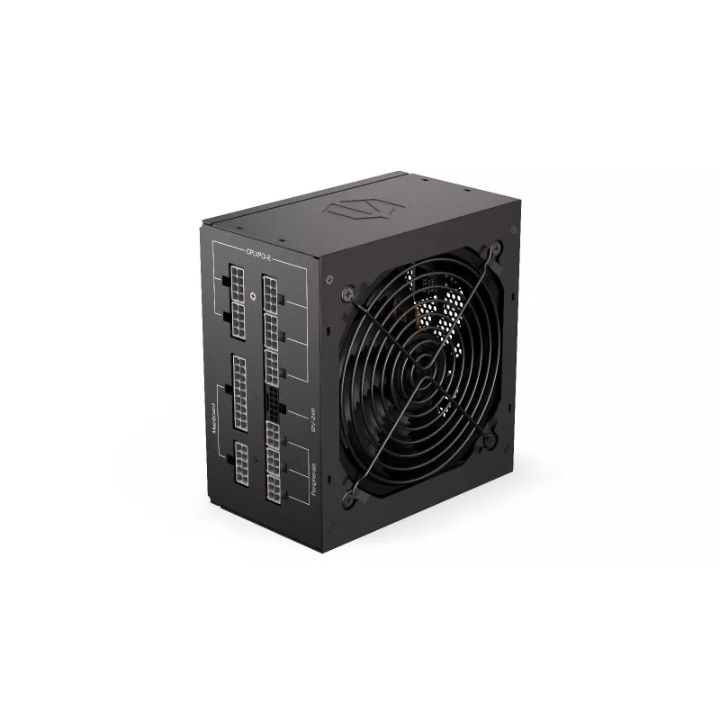 Maitinimo blokas ENDORFY Supremo FM6 850 W, 24 kontaktų ATX, visiškai modulinis, 80 PLUS Gold, 120 mm ventiliatorius, juodas