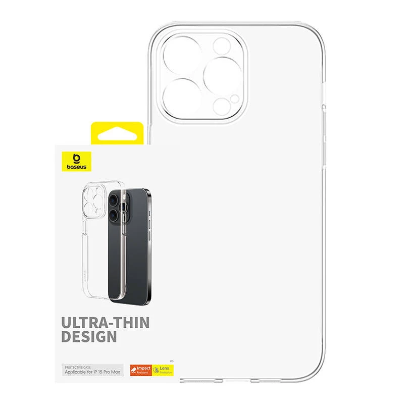Telefono dėklas iPhone 15 ProMax Baseus OS-Lucent serija (skaidrus)