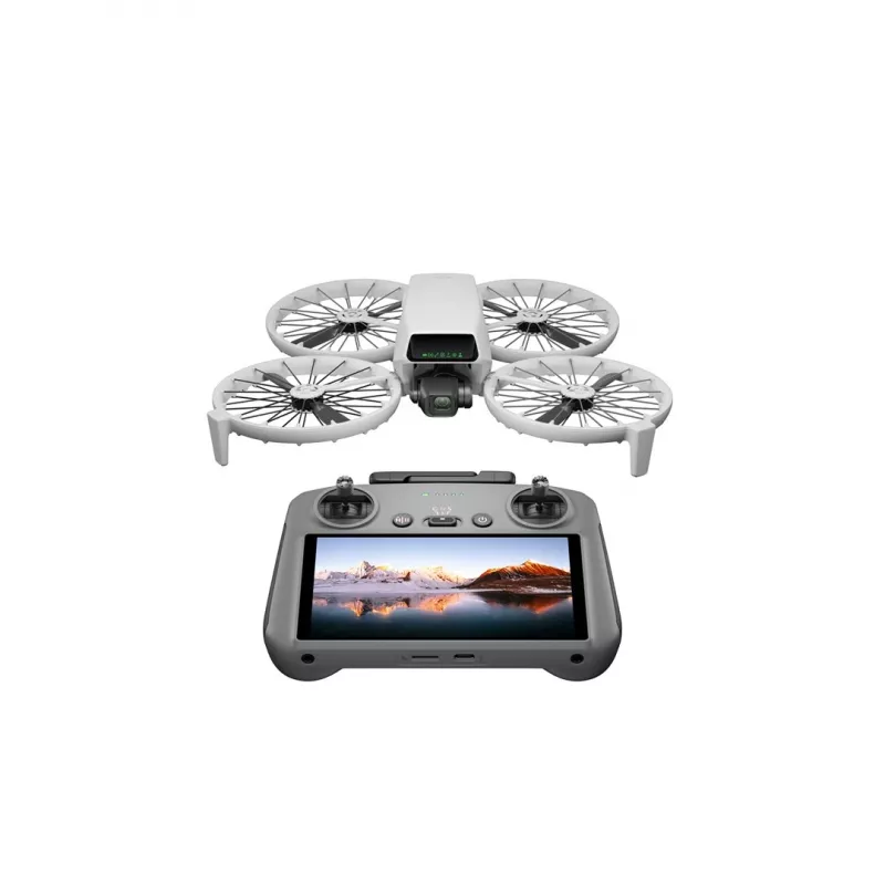 Dronas DJI Flip 4 su 48 MP kamera, 4K (3840x2160), 3110 mAh baterija, 16 m/s, 14 000 m nuotolis, 4 rotoriai, 0,249 kg, juoda/balta
