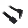 SilverStone SATA III kabelis 50 cm, kampinis / tiesus - su juodu apvalkalu
