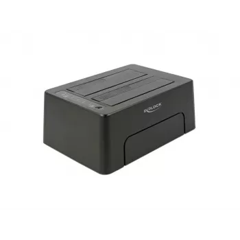 DeLOCK 63957 saugojimo įrenginio prijungimo stotelė USB 3.2 Gen 2 (3.1 Gen 2) Type-C juoda