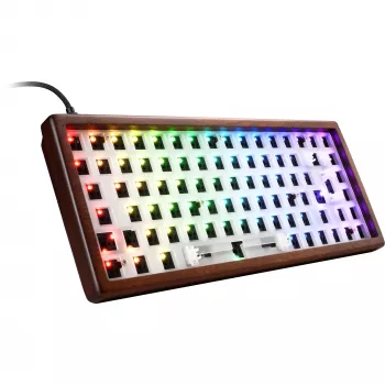 Barebone PC korpusas Sharkoon SKILLER SGK50 S3 Wood su ATX palaikymu ir RGB apšvietimu