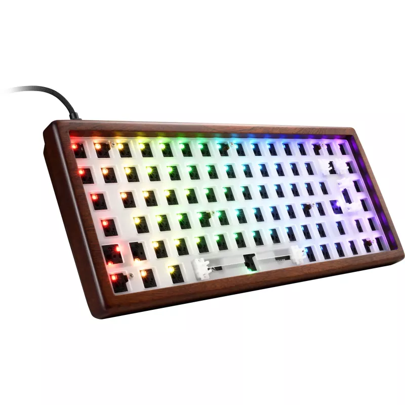 Barebone PC korpusas Sharkoon SKILLER SGK50 S3 Wood su ATX palaikymu ir RGB apšvietimu