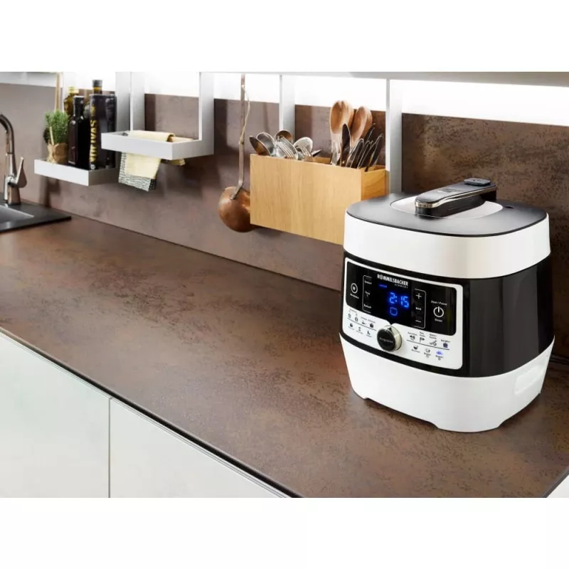 Elektrinė slėginė viryklė Rommelsbacher MD 1000 – 4 l, 1000 W, 14 programų, balta/juoda