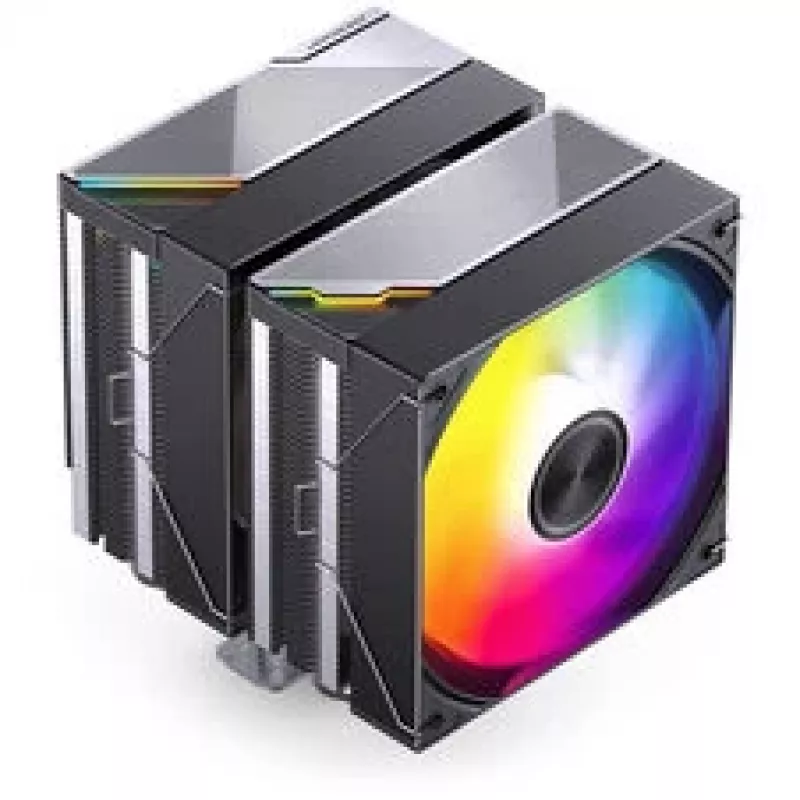 CPU aušintuvas Jonsbo CA80 Dual-Tower, 2×120 mm PWM ventiliatoriai, ARGB, juodas