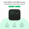 Nešiojama baterija Green Cell PBGC25UD, 25200 mAh, Li‑Ion, 140 W bendra galia, 2× USB‑C + 1× USB‑A, OLED ekranas, aliuminis korpusas