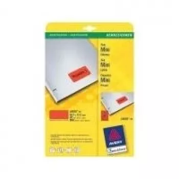 Avery Zweckform Avery L6038 - Raudona - 21,2 x 45,7 mm 960 vnt. (20 lapų x 48)