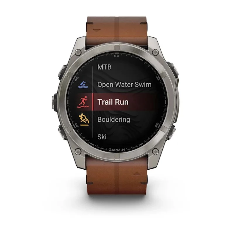 Garmin Fenix 8 3,56 cm (1.4) AMOLED 51 mm Skaitmeninis 454 x 454 pikselių Jutiklinis ekranas Titaninis Wi-Fi GPS (palydovinis)