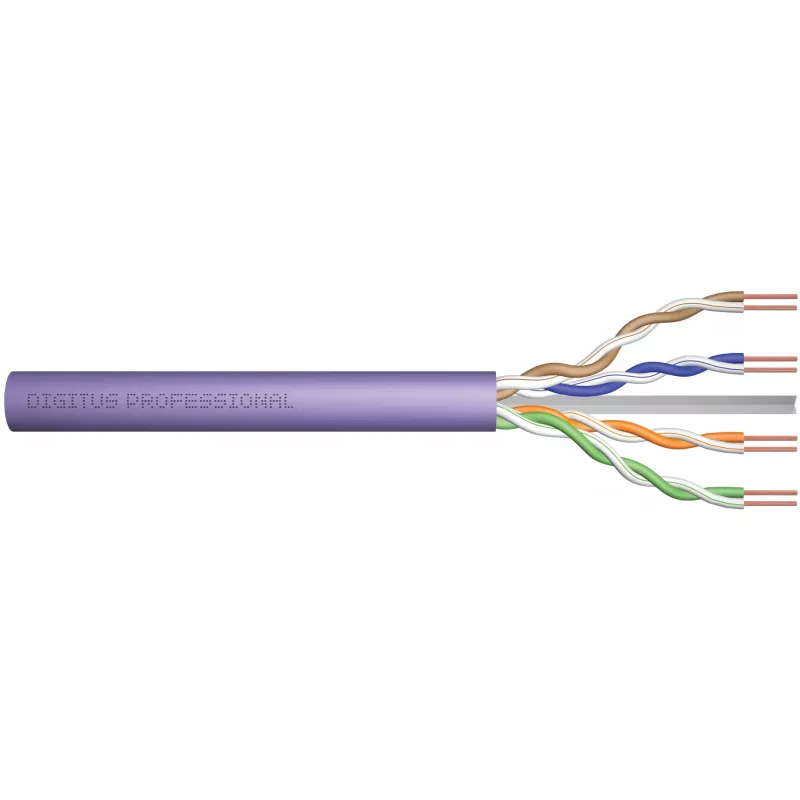 Tinklo kabelis Digitus Cat.6 U/UTP 305m violetinis
