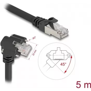 DeLOCK tinklo laidas juodas 5 m Cat6 S/FTP RJ-45