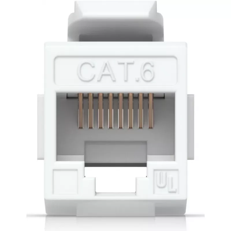 UBIQUITI CAT6 KEYSTONE JUNGTIS, 12 VNT. PRAĖJIMINĖ CAT6 KEYSTONE JUNGTIS, SKIRTA JAU UŽBAIGTIEMS ETERNETO KABELIAMS SKLANDŽIAI SUJUNGTI